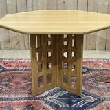 1970s English oak dining table with 2 extensions