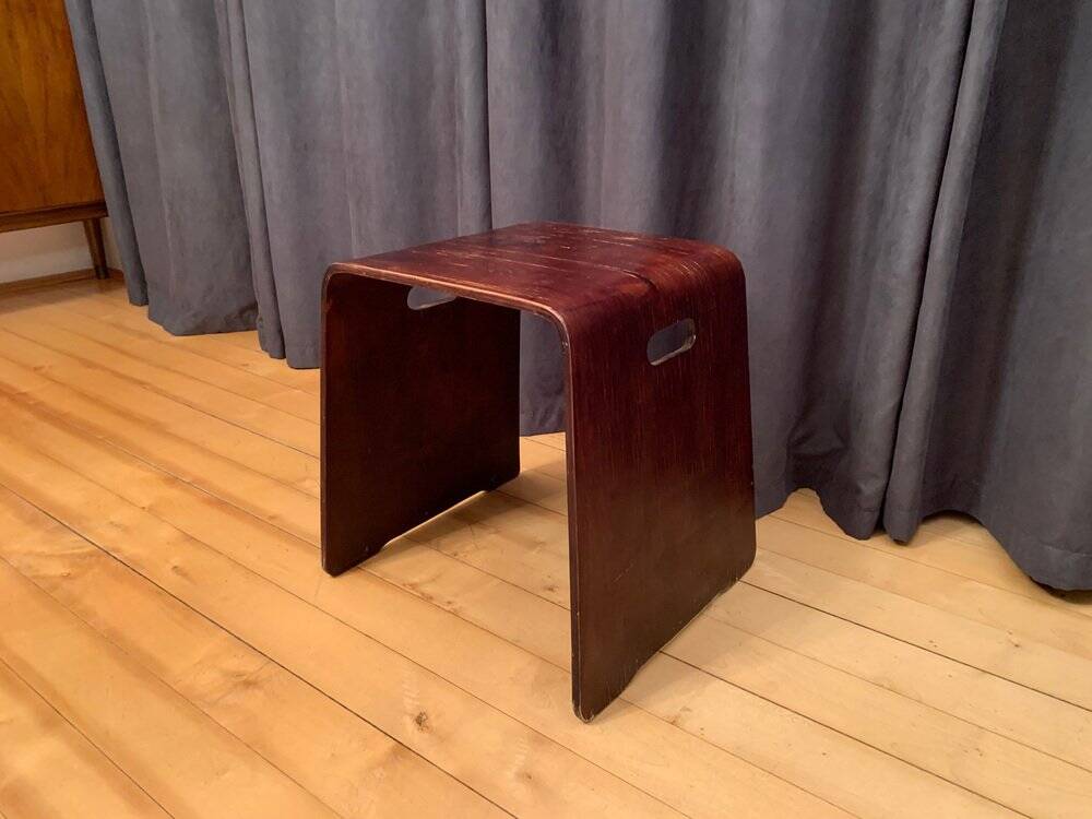 Scandinavian wooden stool, 1970s
