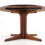 Round extendable teak dining table vintage - danish design