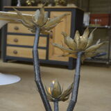 Bronze lamp with 3 Flowers 1960