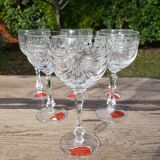Box 6 water glasses in Lorraine crystal
