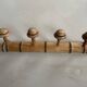 Vintage wooden wall coat rack