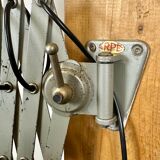 Grey industrial scissor wall lamp from erpe, 1960s