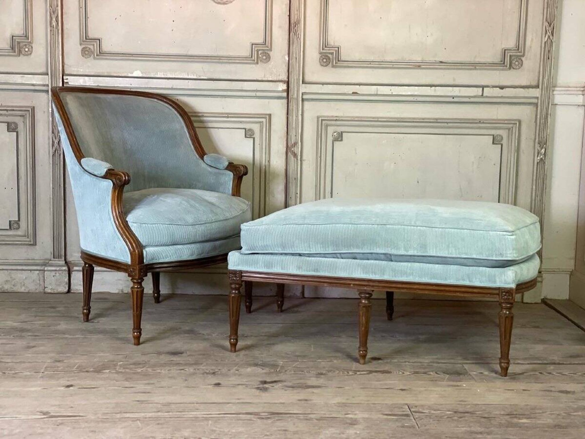 Duchesse brisée de style Louis XVI vers 1900
