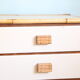 Rattan dresser, natural and white color, 1970s