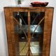 Art deco vintage brocante display cabinet walnut 1920-1930