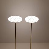 Modern Scandinavian floor lamps in brass "ENCO", Sweden, 1970s