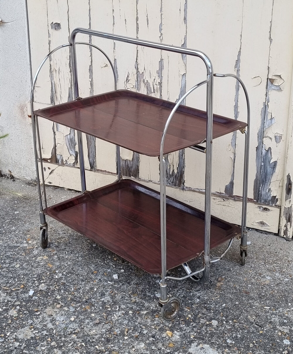 Retractable serving table - serving - Gerlinol, vintage, 70s