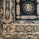 Tapis oriental 169x236, dominante or et vert