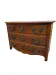 Curved Louis XV style chest of drawers in solid walnut