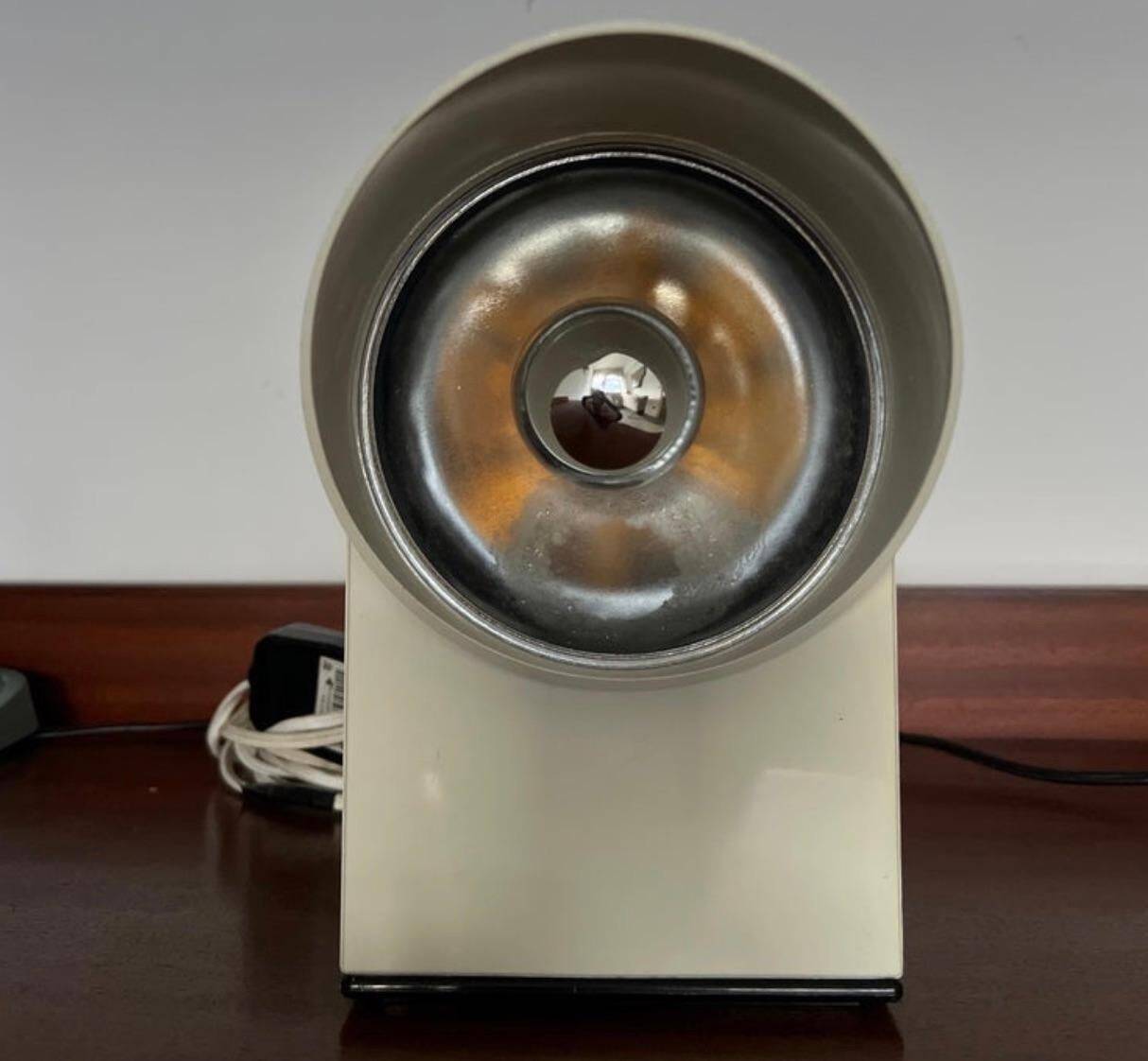Vintage Italian Space Age "Oliver" White Table Lamp by Paolo Piva for Lumenform
