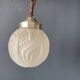 Art Deco molded glass globe pendant light, 1930