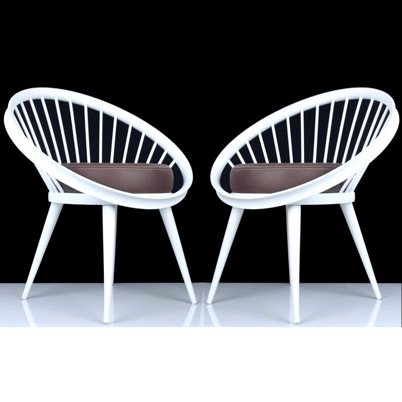 Paire de chaises de salon danoises vintage