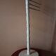 Bath towel rack in white wood, three bars.