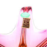 "Starfish" bowl by Murano – Fuchsia Pink & Amber – Circa 1960