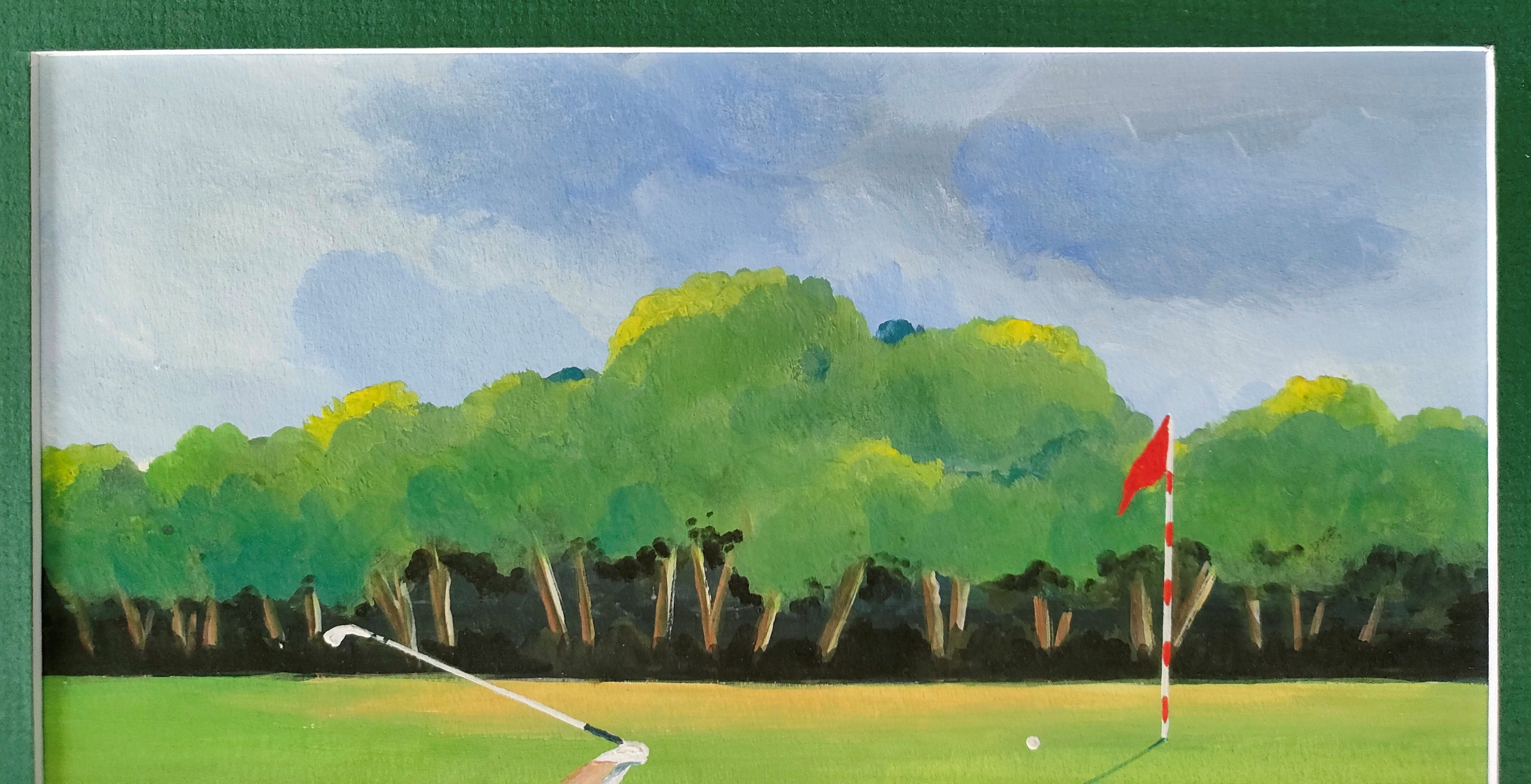 The Golf, Two original gouaches, Jean-Louis Honnet (1957-2017)
