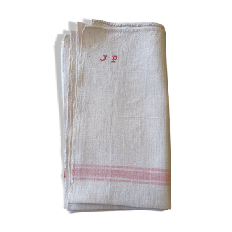 Monogrammed hemp torchon