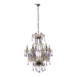 Crystal beaded murano glass chandelier 1960’s