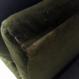 Vintage green velvet sofa
