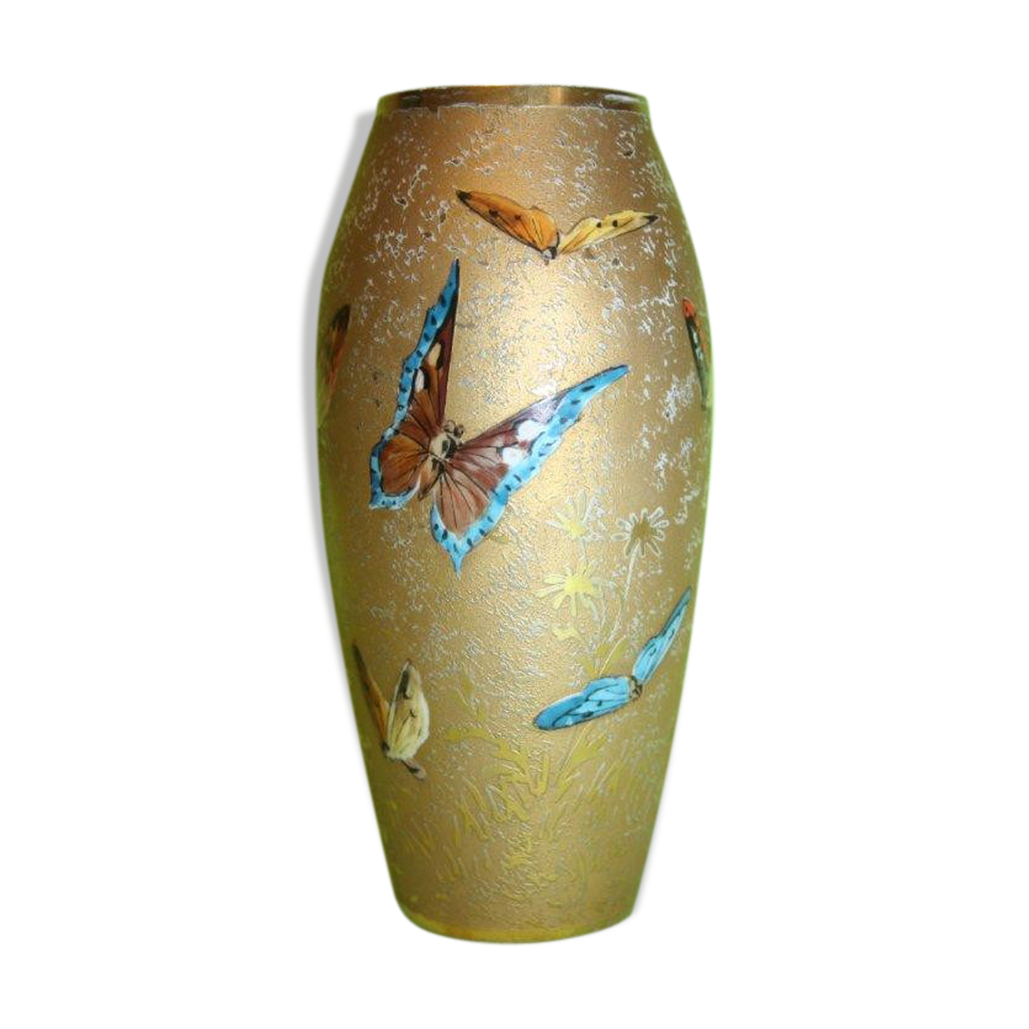 Soliflower with golden butterflies