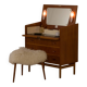 Danish teak dresser with hidden vanity and lights, 1960s