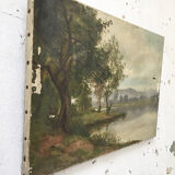 Landscape oil canvas