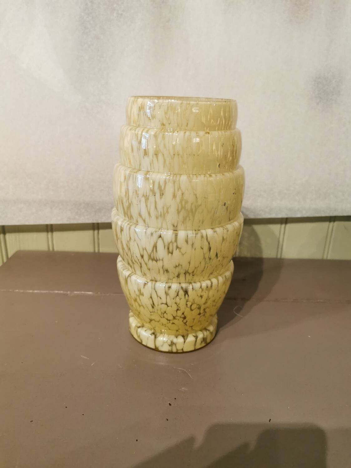 Clichy glass art deco vase