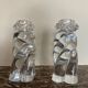 Pair of "Aladin" candlesticks in Baccarat crystal