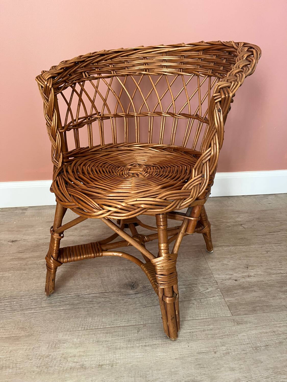 Petit fauteuil osier enfant