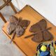 Set of 2 butterfly wall decorations sculptures 1900