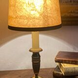 Brass candlestick style lamp