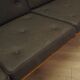 Oak leather sofa by Brockmann Petersen, Danish design 1970s