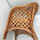 Canning rattan chair and vintage foot rests