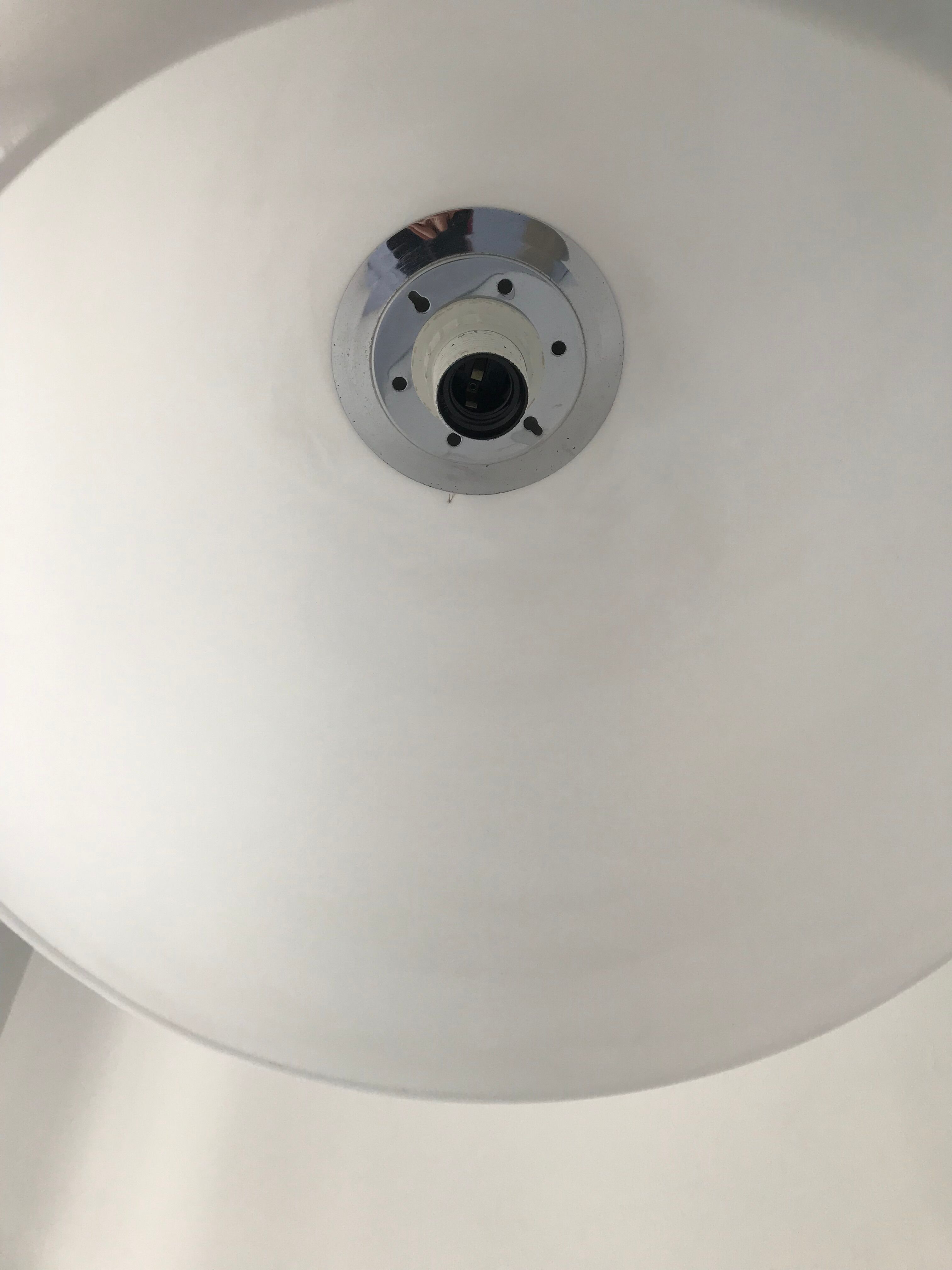 Floor lamp arc 1970 chrome and plastic marble