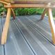 Folding beech cane armchair