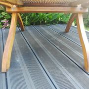 Folding beech cane armchair