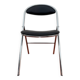 Chaise pliante chromée Souvignet années 70