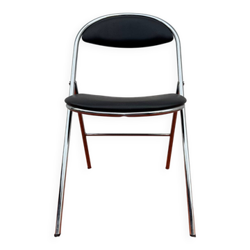 Chrome folding chair Souvignet from the 1970s