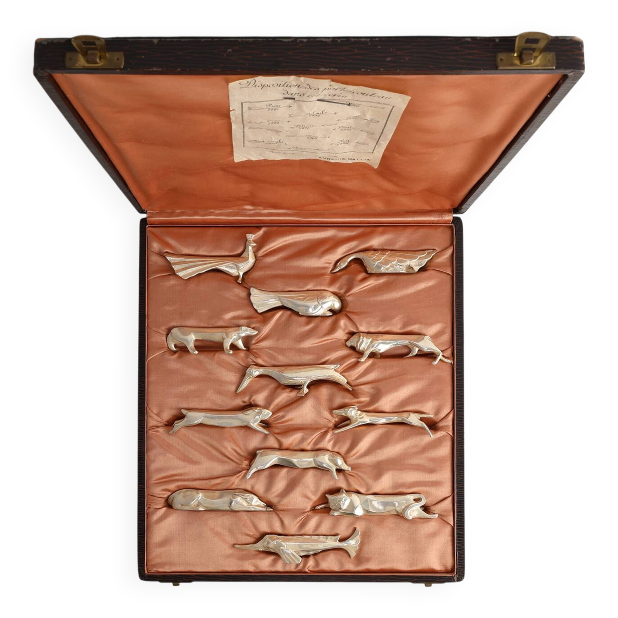 Complete Menagerie by Edouard Marcel Sandoz for Christofle Gallia, France