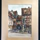 André Duculty (1912-1990), watercolor on paper "Place de l'ancienne douane, à Colmar" Signed