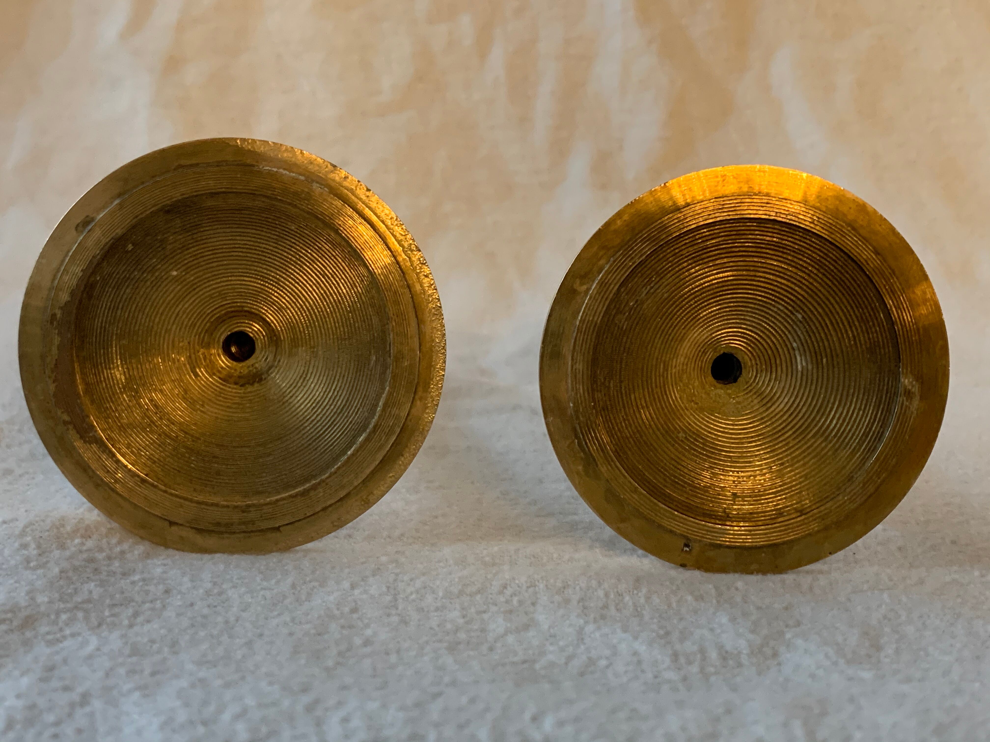 Pair of brass candlesticks