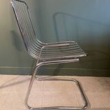 Chromed metal chair,