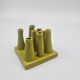 Green ceramic multi-tube vase