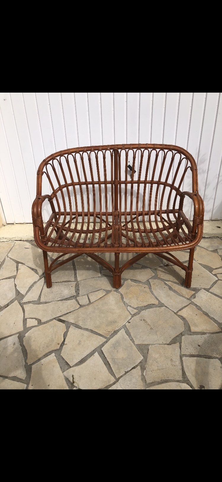 Rattan bench