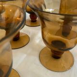Coupelles en verre ambre