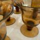 Amber glass cups
