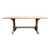 Farmhouse table (or monastery table) in oak.