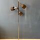 Lampadaire vintage marron et chrome Dijkstra Space Age