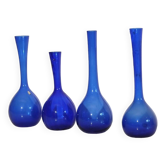 Set of 4 Scandinavian glass vases 1970