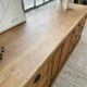 XXL solid oak counter sideboard
